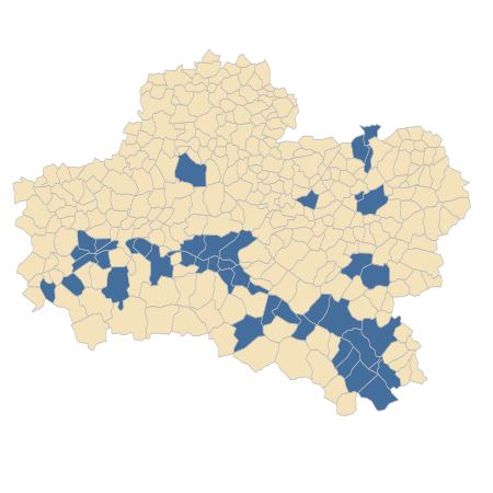 Répartition de Oenothera biennis L. dans le Loiret