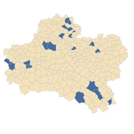 Répartition de Onobrychis viciifolia Scop. dans le Loiret