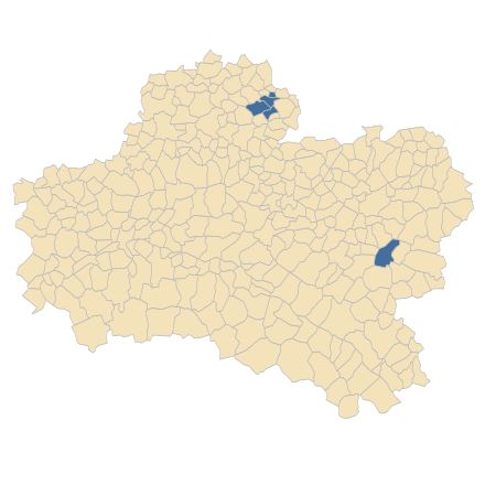 Répartition de Anthericum ramosum L. dans le Loiret