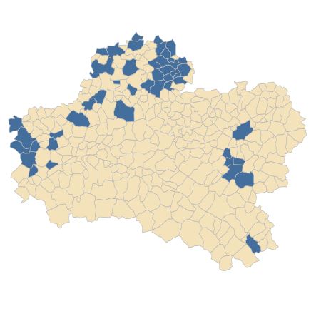 Répartition de Ophrys insectifera L. dans le Loiret