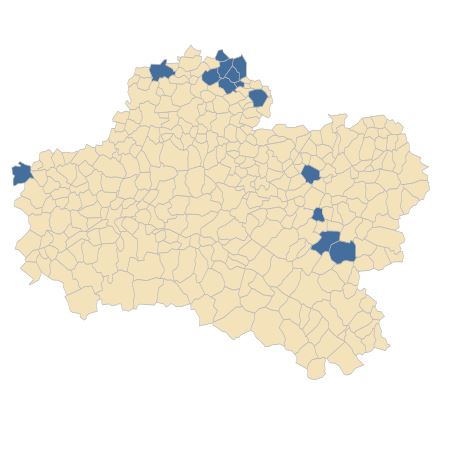 Répartition de Orchis simia Lam. dans le Loiret