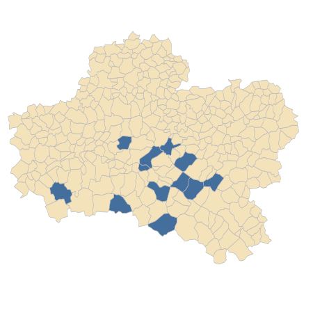 Répartition de Anthoxanthum aristatum Boiss. dans le Loiret