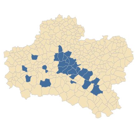 Répartition de Oreoselinum nigrum Delarbre dans le Loiret