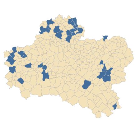 Répartition de Orobanche amethystea Thuill. dans le Loiret