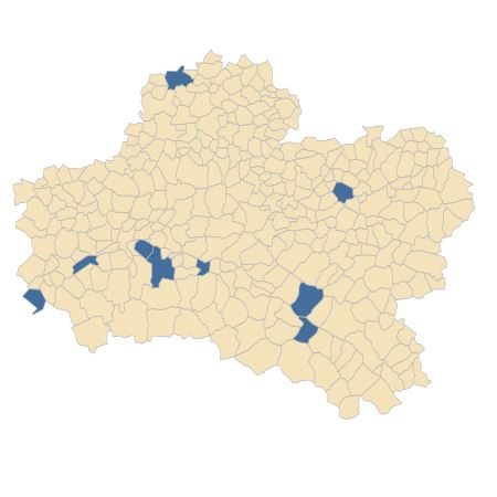 Répartition de Orobanche caryophyllacea Sm. dans le Loiret