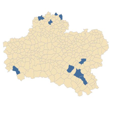 Répartition de Orobanche minor Sm. dans le Loiret