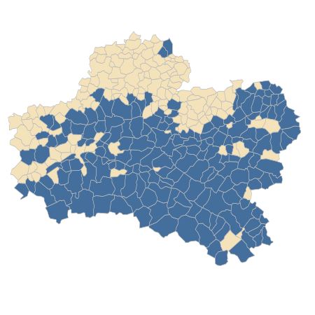 Répartition de Anthoxanthum odoratum L. dans le Loiret