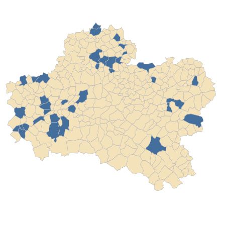 Répartition de Orobanche picridis F.W.Schultz dans le Loiret