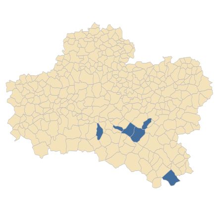 Répartition de Oxalis acetosella L. dans le Loiret