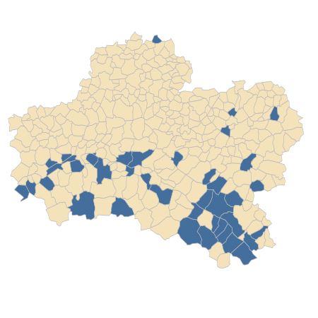 Répartition de Oxalis stricta L. dans le Loiret