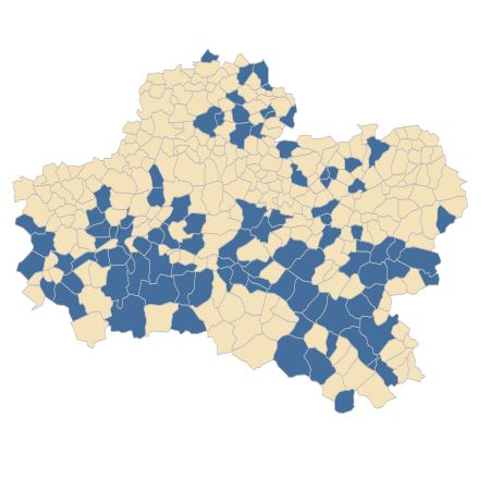 Répartition de Papaver dubium L. dans le Loiret