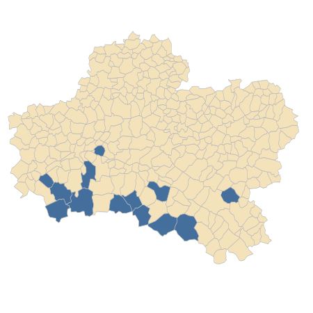 Répartition de Parentucellia viscosa (L.) Caruel dans le Loiret