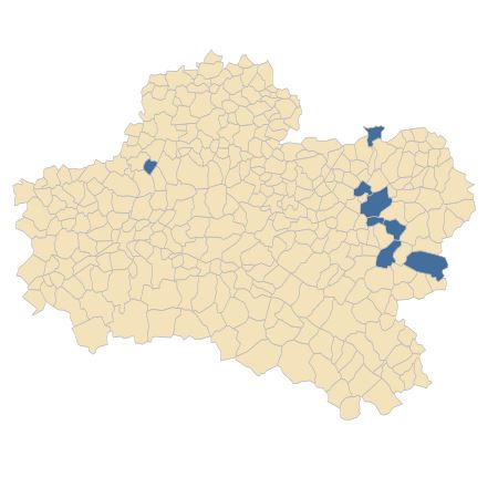 Répartition de Parietaria officinalis L. dans le Loiret