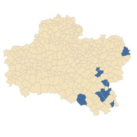 Répartition de Paris quadrifolia L. dans le Loiret