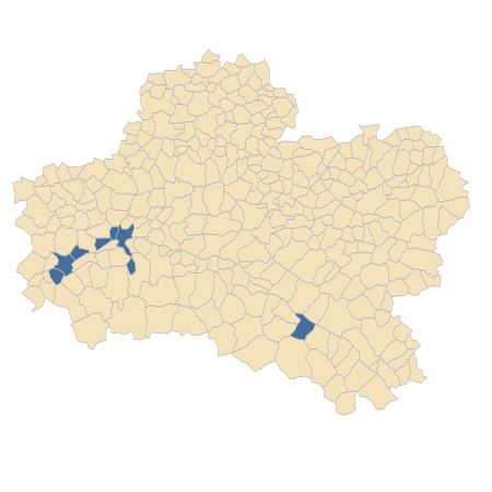 Répartition de Paspalum distichum L. dans le Loiret