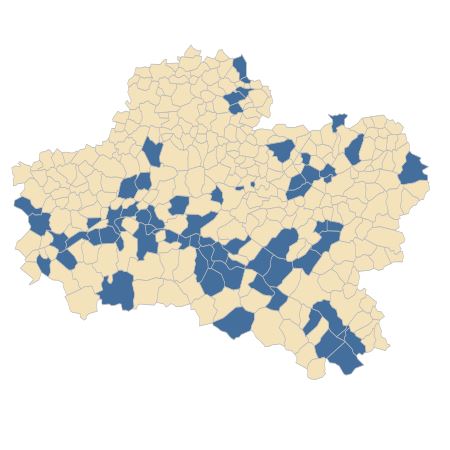 Répartition de Petrorhagia prolifera (L.) P.W.Ball & Heywood dans le Loiret