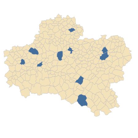 Répartition de Phyteuma spicatum L. dans le Loiret