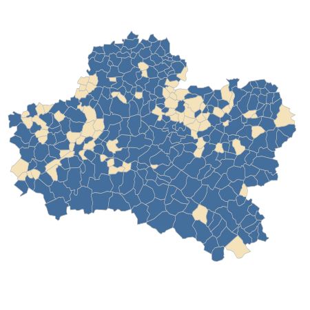 Répartition de Pilosella officinarum Vaill. dans le Loiret