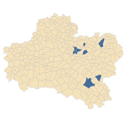 Répartition de Pimpinella major (L.) Huds. dans le Loiret