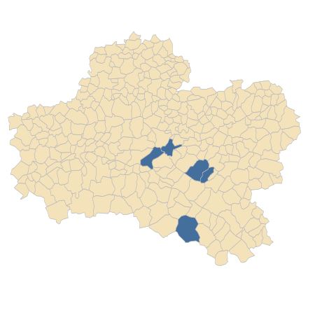 Répartition de Pinguicula lusitanica L. dans le Loiret