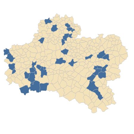 Répartition de Pinus nigra J.F.Arnold dans le Loiret