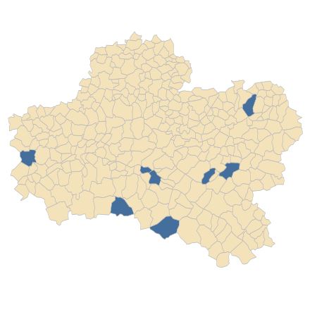 Répartition de Pinus pinaster Aiton dans le Loiret