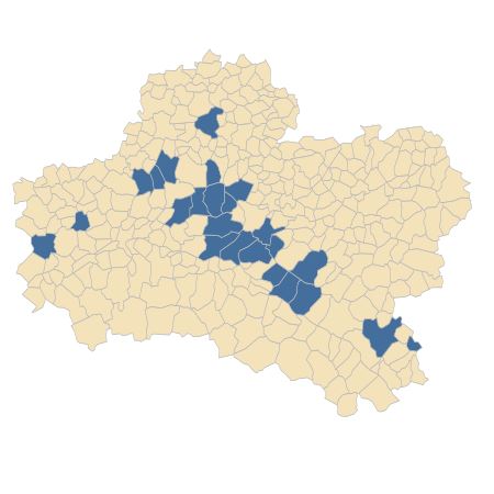 Répartition de Linum catharticum L. var. catharticum dans le Loiret