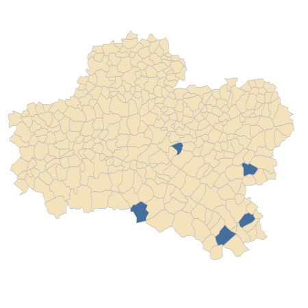 Répartition de Ranunculus sardous Crantz f. sardous  dans le Loiret