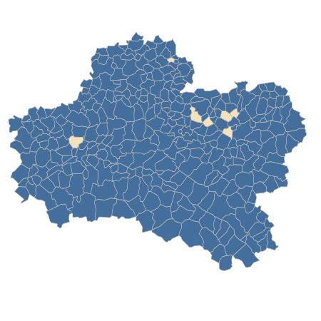 Répartition de Poa annua L. dans le Loiret