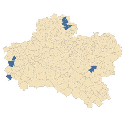 Répartition de Ophrys araneola sensu auct.plur. dans le Loiret