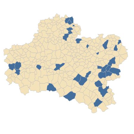 Répartition de Poa compressa L. dans le Loiret