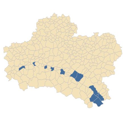 Répartition de Poa palustris L. dans le Loiret