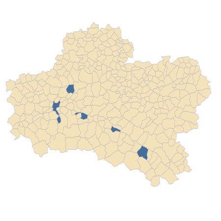Répartition de Polycarpon tetraphyllum (L.) L. dans le Loiret