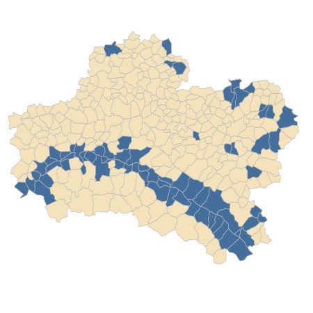 Répartition de Populus nigra L. dans le Loiret