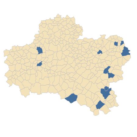 Répartition de Potamogeton lucens L. dans le Loiret