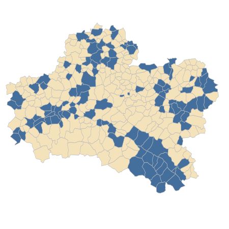 Répartition de Arctium lappa L. dans le Loiret