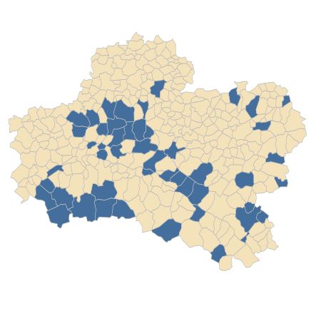 Répartition de Potamogeton natans L. dans le Loiret