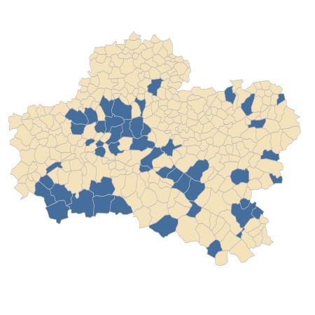 Répartition de Potamogeton natans L. dans le Loiret