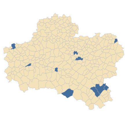 Répartition de Potentilla supina L. dans le Loiret