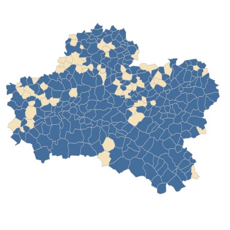 Répartition de Poterium sanguisorba L. dans le Loiret