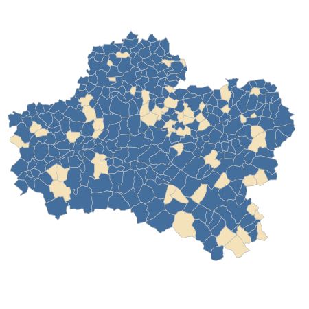 Répartition de Arenaria serpyllifolia L. dans le Loiret