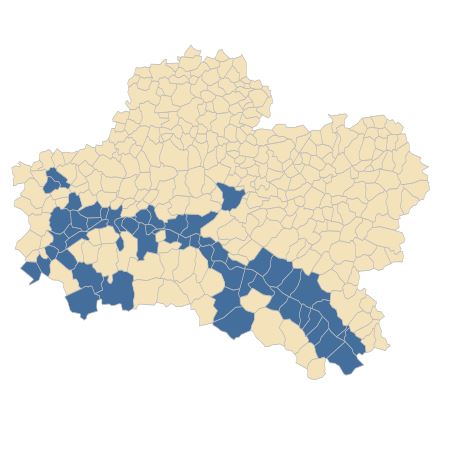 Répartition de Pulicaria vulgaris Gaertn. dans le Loiret