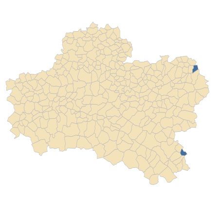 Répartition de Pyrus cordata Desv. dans le Loiret