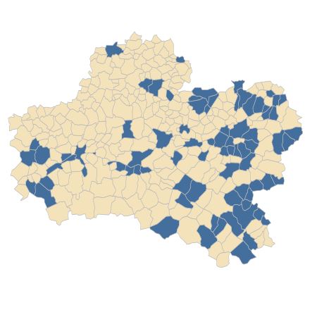 Répartition de Argentina anserina (L.) Rydb. dans le Loiret