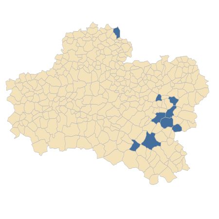 Répartition de Quercus cerris L. dans le Loiret