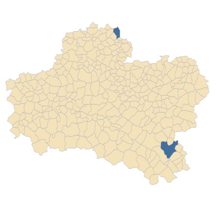 Répartition de Quercus ilex L. dans le Loiret