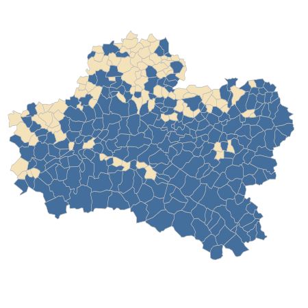 Répartition de Ranunculus acris L. dans le Loiret