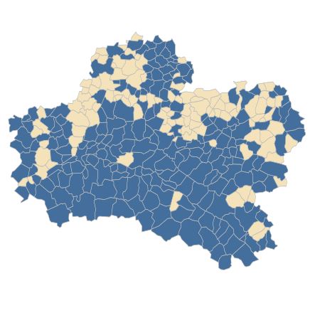 Répartition de Ranunculus bulbosus L. dans le Loiret