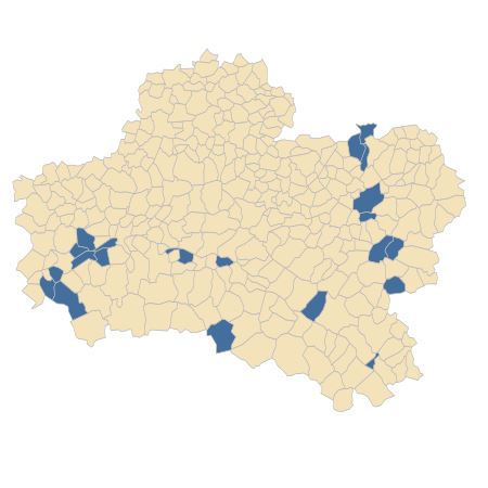 Répartition de Ranunculus fluitans Lam. dans le Loiret