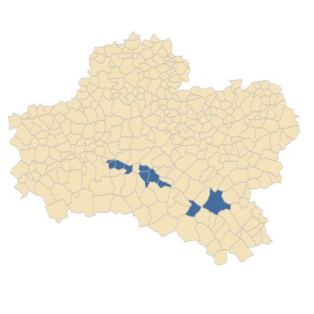 Répartition de Ranunculus monspeliacus L. dans le Loiret